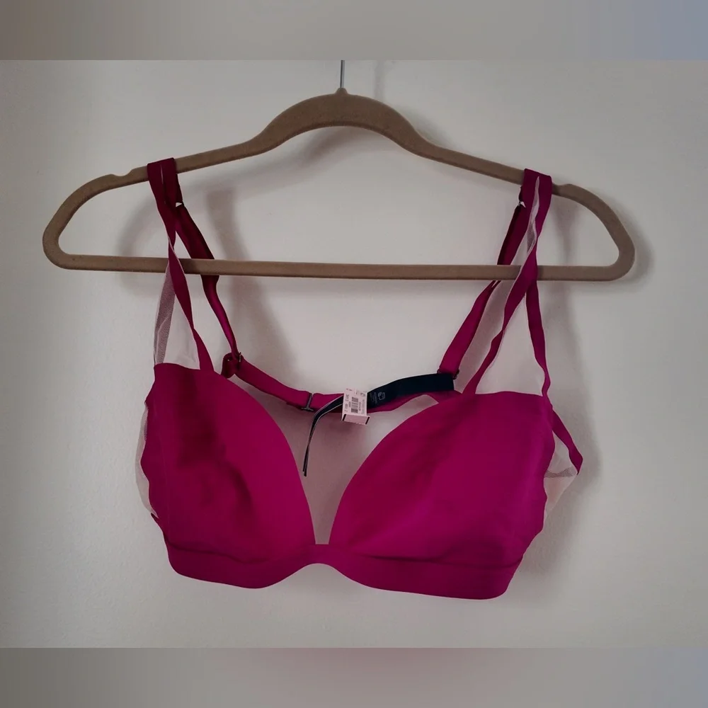 Victoria’s Secret Pink Bra – Size XL – Mesh & Hot Pink – NWT